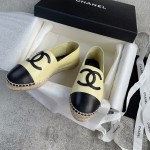 CHANEL fisherman shoes custom mixed sheepskin imported leather embryo leather upper soft inner cushion sheepskin