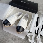 CHANEL fisherman shoes custom mixed sheepskin imported leather embryo leather upper soft inner cushion sheepskin