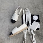 CHANEL fisherman shoes custom mixed sheepskin imported leather embryo leather upper soft inner cushion sheepskin