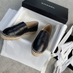 CHANEL fisherman shoes custom mixed sheepskin imported leather embryo leather upper soft inner cushion sheepskin