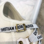 DIOR alphabet shoes white Water-dyed sheepskin lining Private moulded outsole Private moulded brass buckle