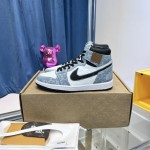 Louis Vuitton Nik Air Jorda 1 Low AJ1 Jordan generation low to help classic retro cultural leisure sports basketball shoes