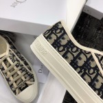 DIOR Antique Collection Blue letters Full electric embroidery Water-dyed sheepskin lining Private moulded outsole