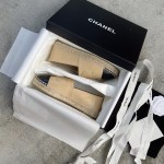 CHANEL fisherman shoes custom mixed sheepskin imported leather embryo leather upper soft inner cushion sheepskin