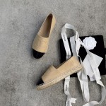 CHANEL fisherman shoes custom mixed sheepskin imported leather embryo leather upper soft inner cushion sheepskin