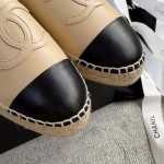 CHANEL fisherman shoes custom mixed sheepskin imported leather embryo leather upper soft inner cushion sheepskin