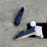 CHANEL fisherman shoes custom mixed sheepskin imported leather embryo leather upper soft inner cushion sheepskin