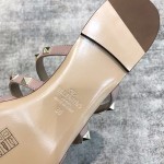 Valentino VT Collection Three Strap Flat Heel Slipper Patent Leather Red