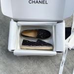 CHANEL fisherman shoes custom mixed sheepskin imported leather embryo leather upper soft inner cushion sheepskin