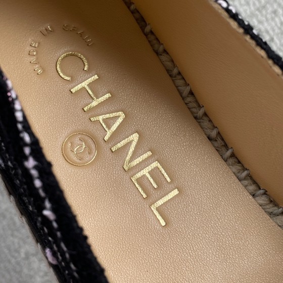 CHANEL fisherman shoes custom mixed sheepskin imported leather embryo leather upper soft inner cushion sheepskin
