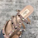 Valentino VT Collection Three Strap Flat Heel Slipper Haze Blue