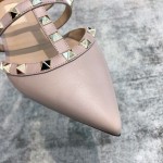 Valentino VT Collection Three Strap Flat Heel Slipper Taro