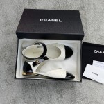 CHANEL early spring of this black and white colorful book bag buckle Mary Jane sheepskin lining genuine leather outsole