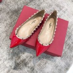 Valentino VT Collection Flats Patent Leather Red