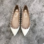 Valentino VT Collection Flats Patent Leather White