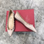 Valentino VT Collection Flats Patent Leather Nude Pink