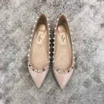 Valentino VT Collection Flats Patent Leather Nude Pink