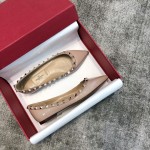 Valentino VT Collection Flats Patent Leather Nude Pink