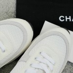 Autumn and winter explosion Chanel sneakers imported lychee grain cowhide breathable network TPU outsole