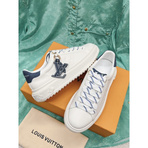 Louis Vuitton x Yayoi Kusama cooperation model classic white shoes 𝐓𝐢𝐦𝐞 𝐨𝐮𝐭 wave point sneakers
