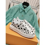 Louis Vuitton x Yayoi Kusama cooperation model classic white shoes 𝐓𝐢𝐦𝐞 𝐨𝐮𝐭 wave point sneakers