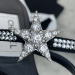CHANEL pentagram slippers small fragrant exquisite a sandwich foot slippers strap hot diamond design