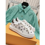 Louis Vuitton x Yayoi Kusama cooperation model classic white shoes 𝐓𝐢𝐦𝐞 𝐨𝐮𝐭 wave point sneakers