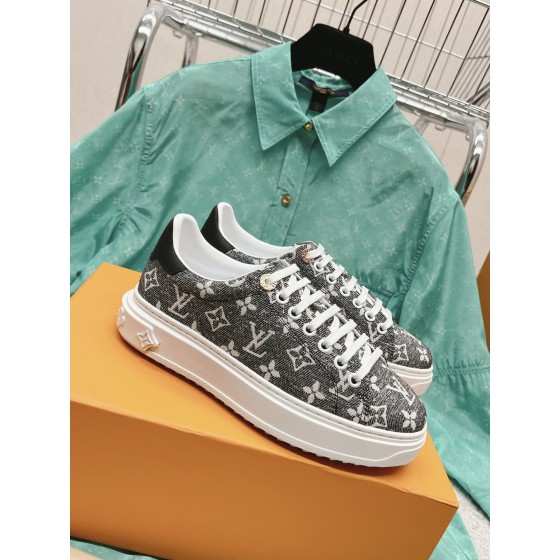 Louis Vuitton x Yayoi Kusama cooperation model classic white shoes 𝐓𝐢𝐦𝐞 𝐨𝐮𝐭 wave point sneakers