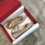 Valentino VT Collection Two Strap Flats Patent Leather Blue