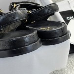 CHANEL new color bow sandals classic beach shoes every year the new color