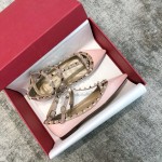 Valentino VT Collection Two Strap Flats Patent Leather Pink