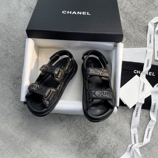CHANEL new color bow sandals classic beach shoes every year the new color