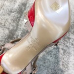 Valentino VT Collection Triple Strap Mid Heel 6.5cm Patent Leather Red