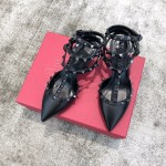 Valentino VT Collection Triple Strap Mid Heel 6.5cm Black