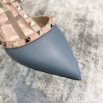 Valentino VT Collection Triple Strap Mid Heel 6.5cm Haze Blue