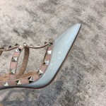 Valentino VT Collection Two Strap Mid Heel 10cm Blue