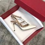 Valentino VT Collection Two Strap Mid Heel 10cm White