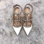 Valentino VT Collection Two Strap Mid Heel 10cm White