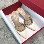 Valentino VT Collection One strap slant heel tow 6.5CM White