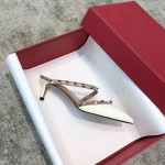 Valentino VT Collection One strap slant heel tow 6.5CM White