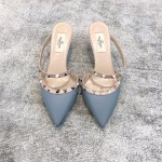 Valentino VT Collection One Strap Slant Heel Drag 6.5CM Haze Blue