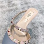 Valentino VT Collection One Strap Slant Heel Drag 6.5CM Haze Blue