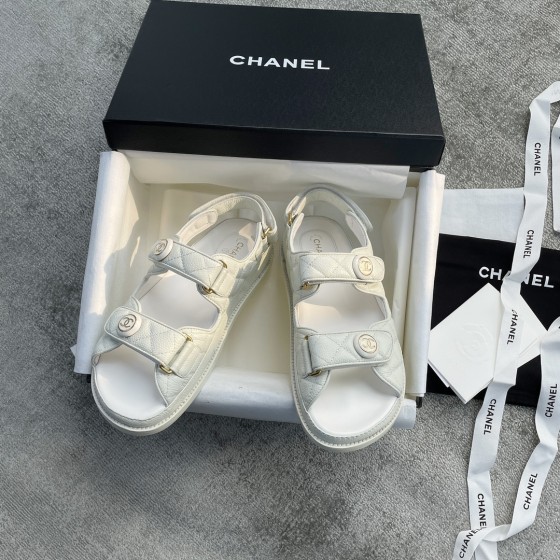 CHANEL new color bow sandals classic beach shoes every year the new color