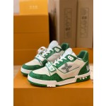 Louis Vuitton Trainer sneakers for couples, style 1A98UX