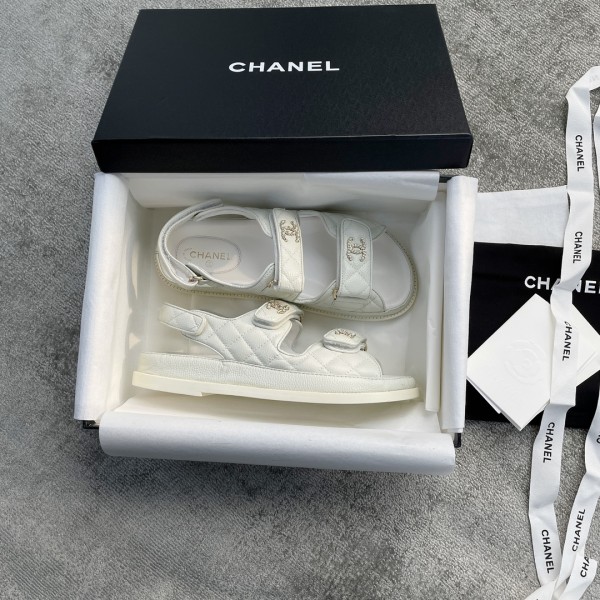 CHANEL new color bow sandals classic beach shoes every year the new color