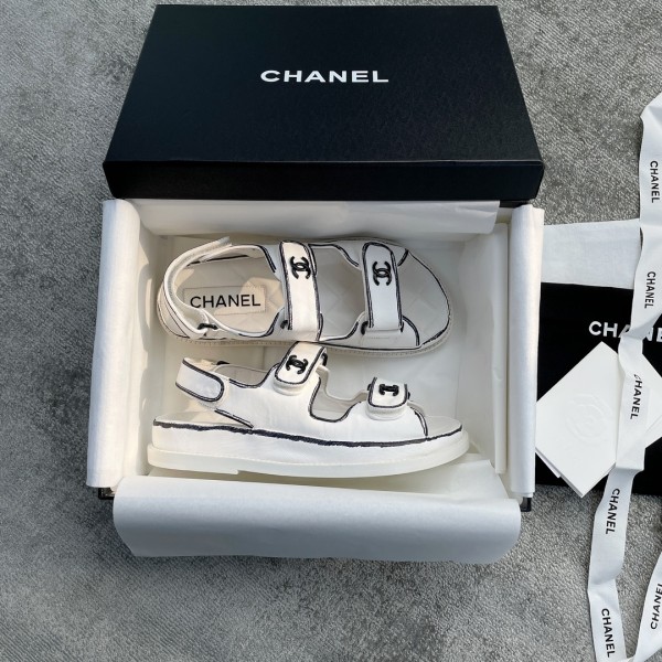 CHANEL new color bow sandals classic beach shoes every year the new color