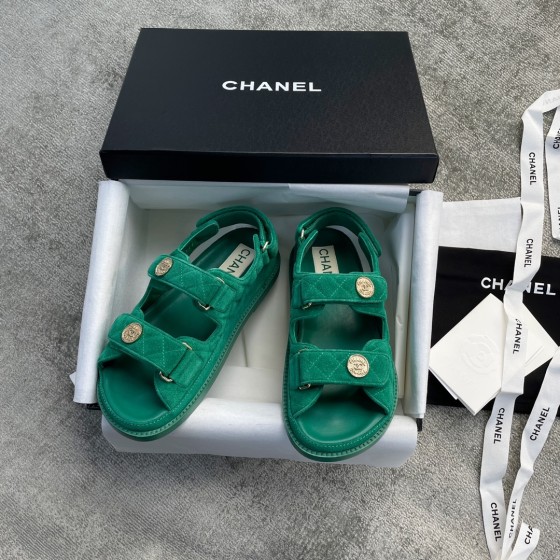 CHANEL new color bow sandals classic beach shoes every year the new color
