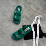 CHANEL new color bow sandals classic beach shoes every year the new color