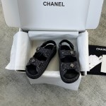 CHANEL new color bow sandals classic beach shoes every year the new color