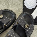 CHANEL new color bow sandals classic beach shoes every year the new color